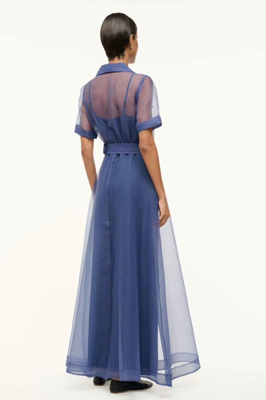 millie_dress__navy_organza_3.webp STAUD MILLIE DRESS | ORGANZA< Maxi Dresses | Dresses