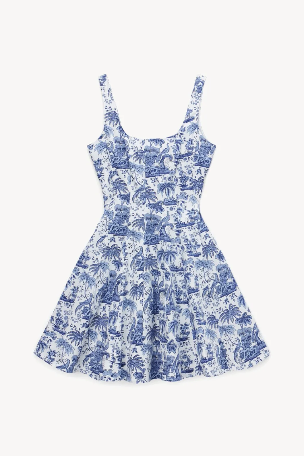 mini_wells_dress__blue_toile_3.webp STAUD MINI WELLS DRESS | BLUE TOILE< Mini Dresses | Dresses