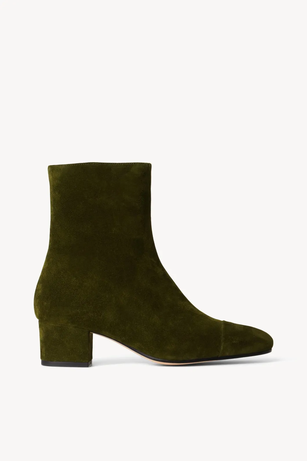 STAUD AIMEE SHORT BOOT OLIVE SUEDE< Boots