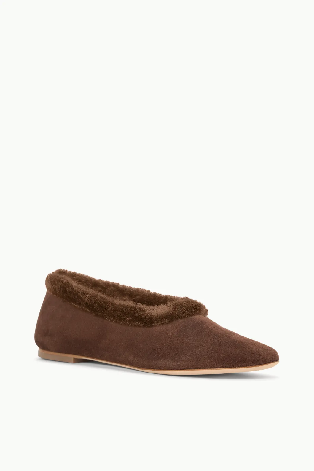 staud_alba_faux_fur_trim_ballet_mahogany_2.webp STAUD ALBA FAUX FUR TRIM BALLET< Mules & Flats