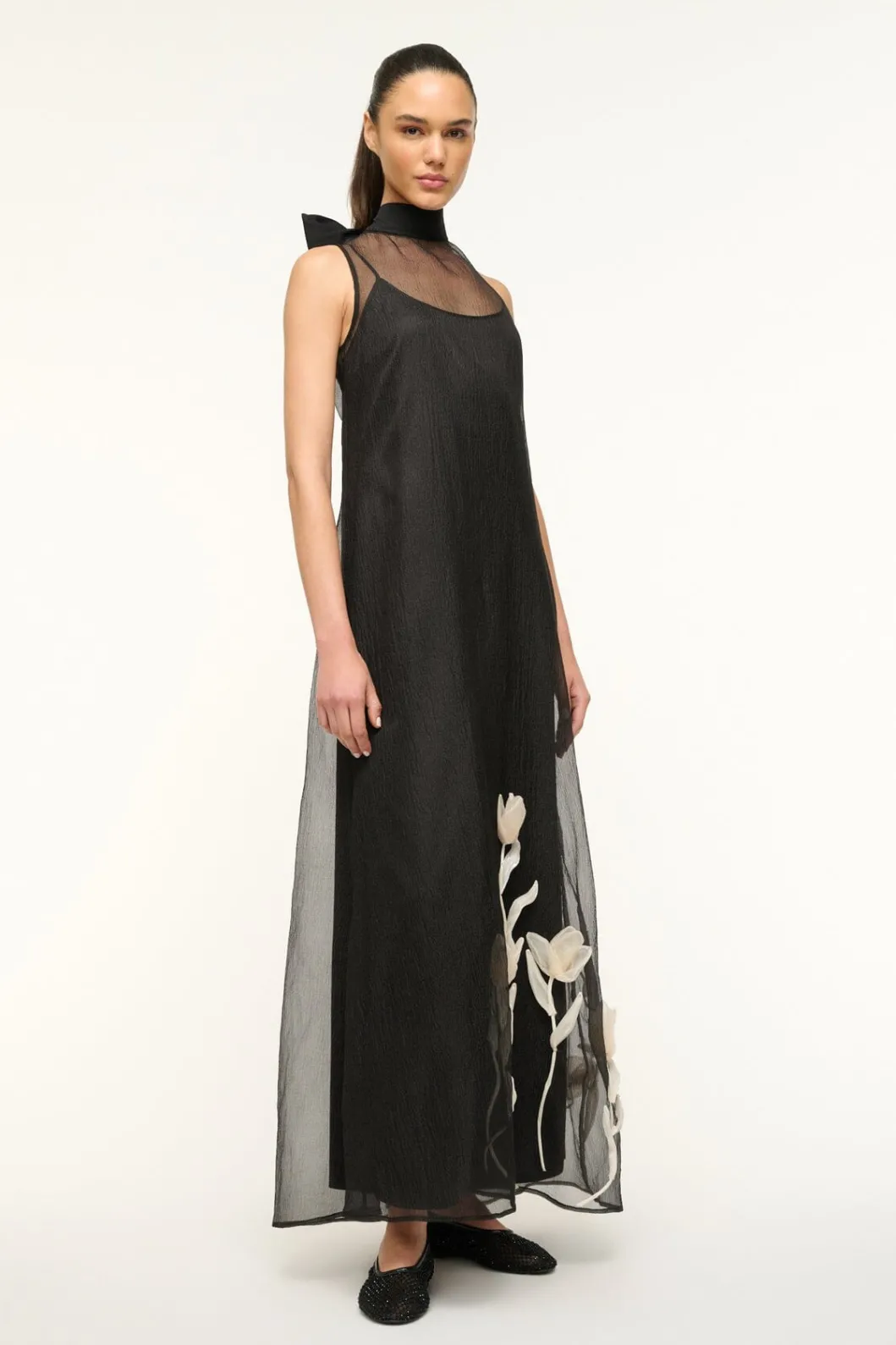 staud_albee_dress_black_2.webp STAUD ALBEE DRESS< The Evening Edit | Maxi Dresses