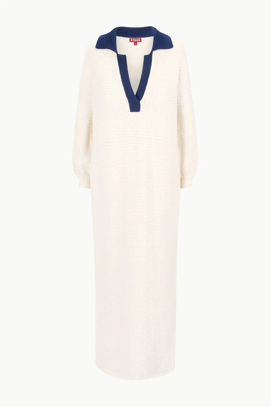 staud_altea_dress_ivory_navy_4.webp STAUD ALTEA DRESS IVORY NAVY< Dresses | Knit Dresses
