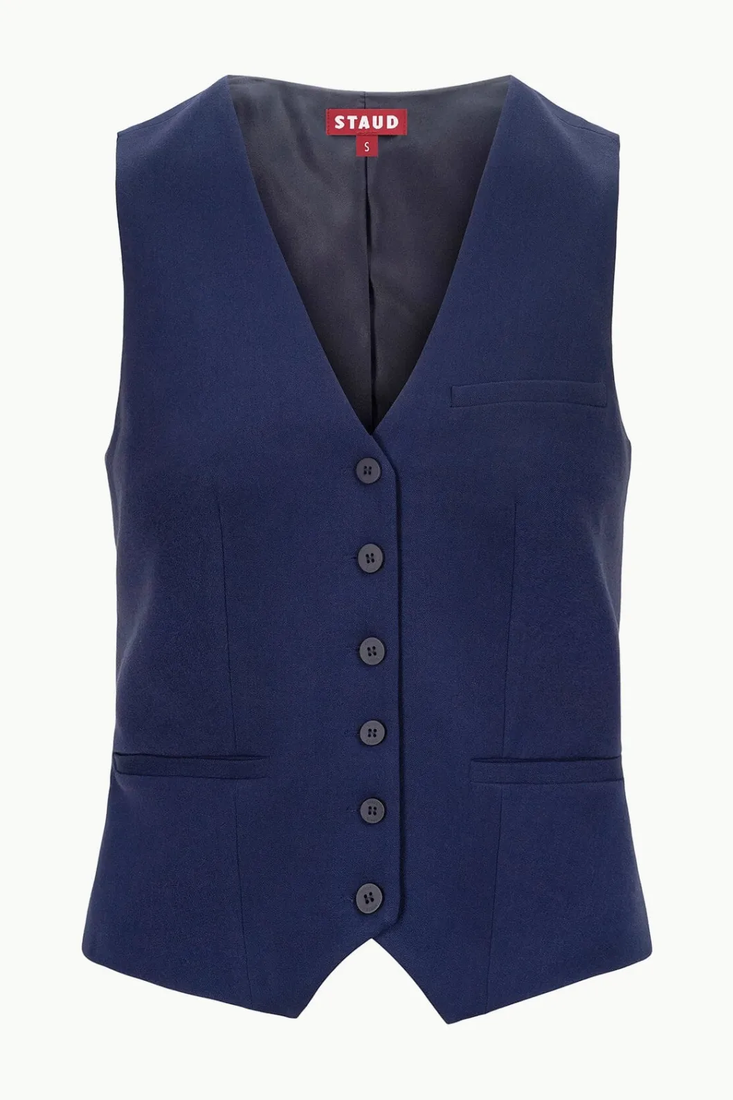 staud_brett_vest_navy_5.webp STAUD BRETT VEST< The Evening Edit