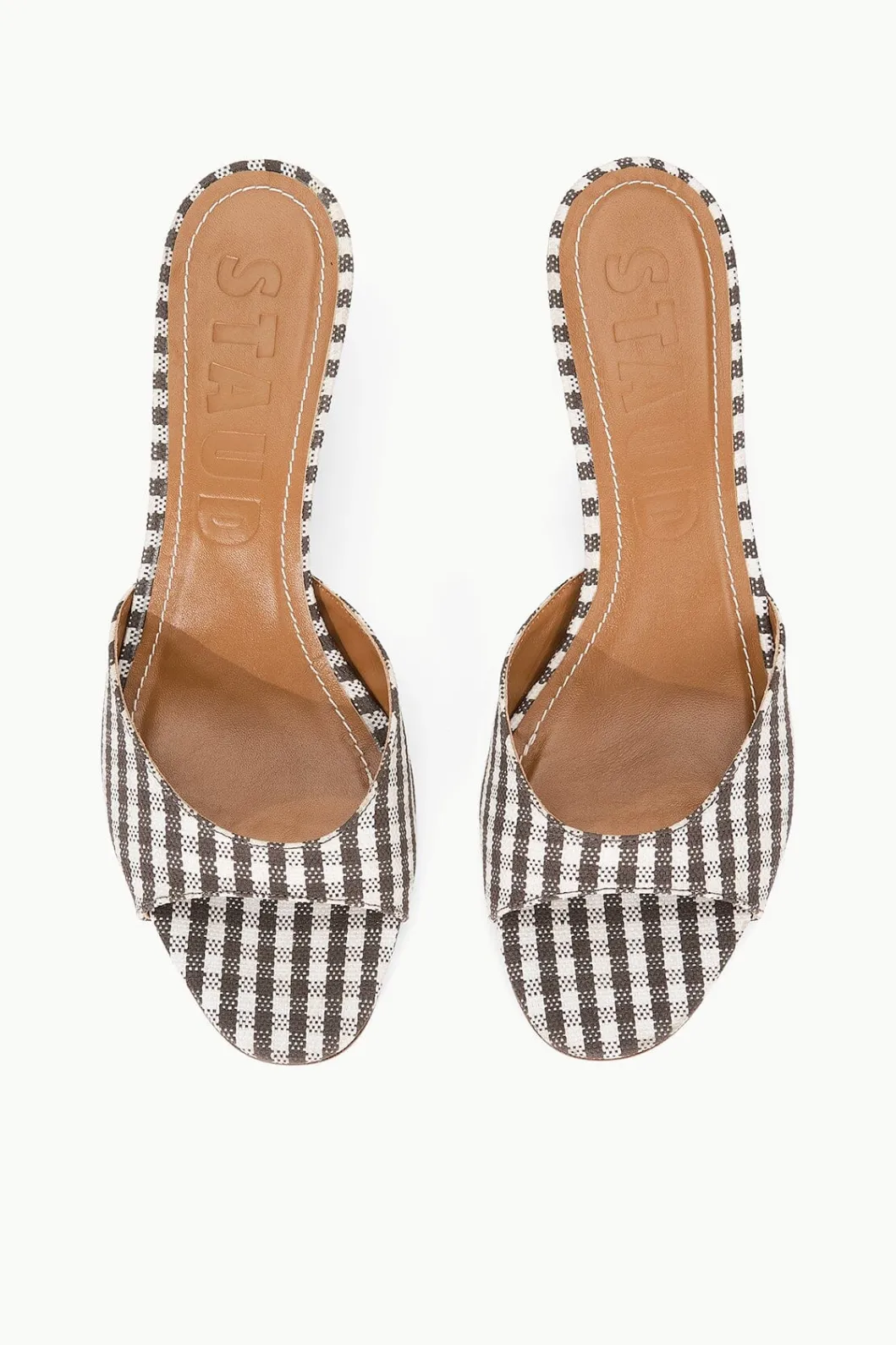 staud_brigitte_mule_dark_chocolate_micro_check_4.webp STAUD BRIGITTE MULE DARK CHOCOLATE MICRO CHECK< Mules & Flats