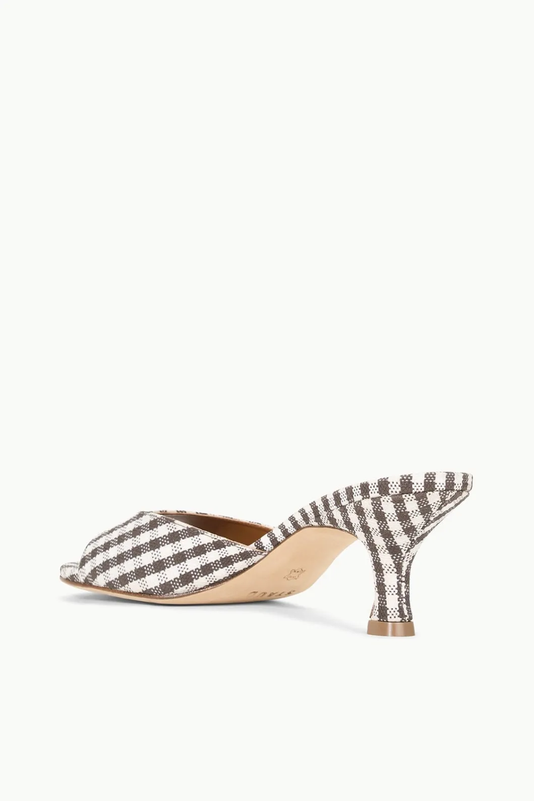 staud_brigitte_mule_dark_chocolate_micro_check_6.webp STAUD BRIGITTE MULE DARK CHOCOLATE MICRO CHECK< Mules & Flats