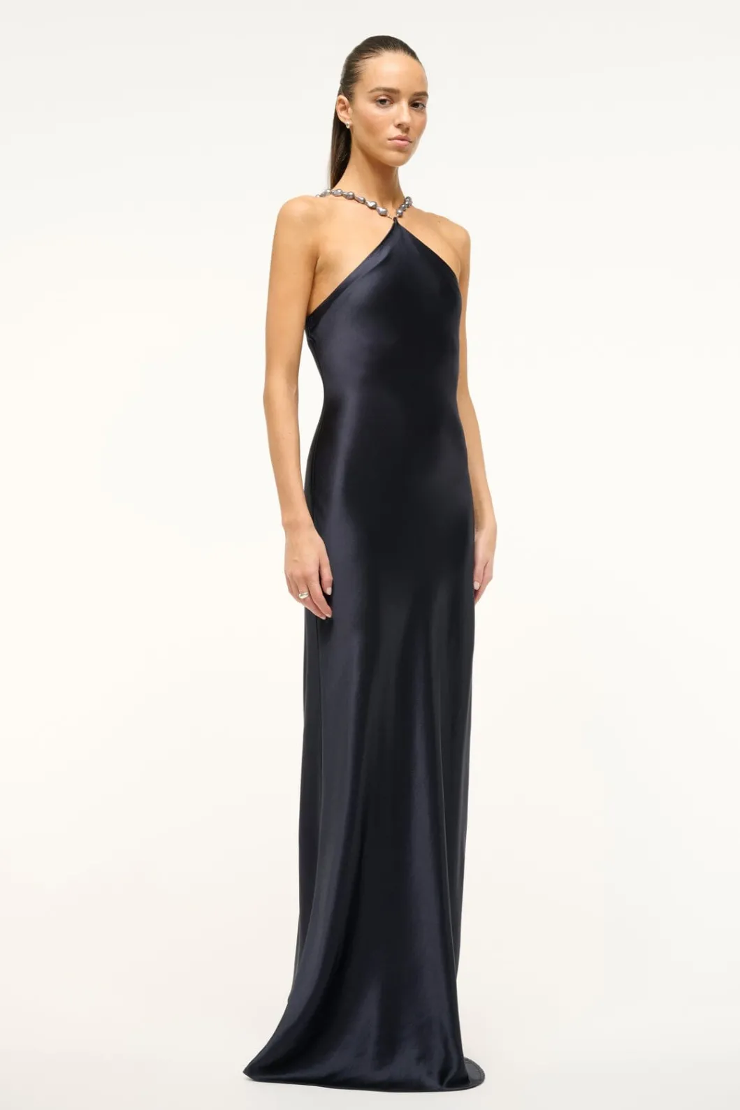 staud_cadence_dress_navy_2.webp STAUD CADENCE DRESS< The Evening Edit | Maxi Dresses