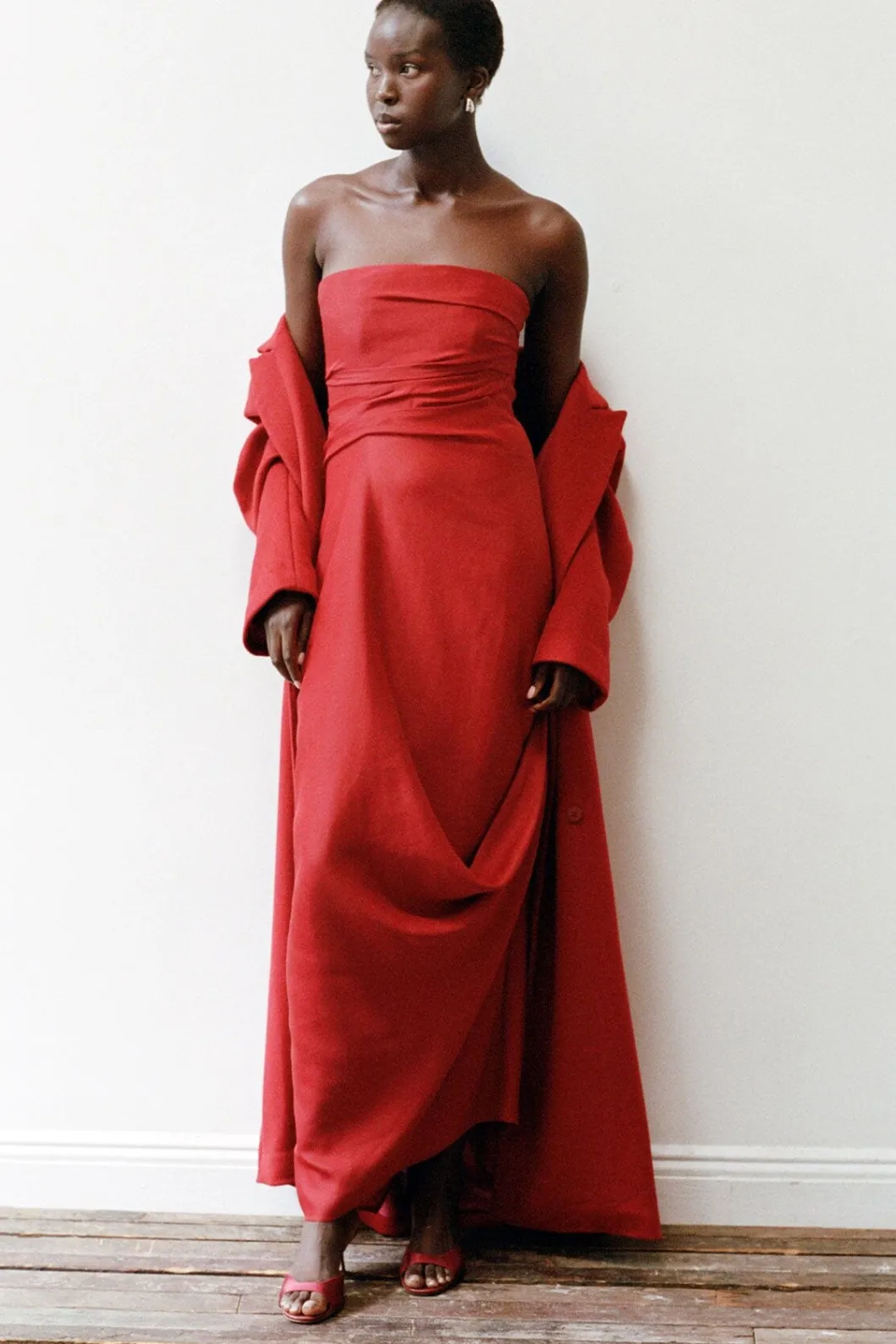 staud_caravaggio_dress_rouge_4.webp STAUD CARAVAGGIO DRESS< The Evening Edit | Maxi Dresses