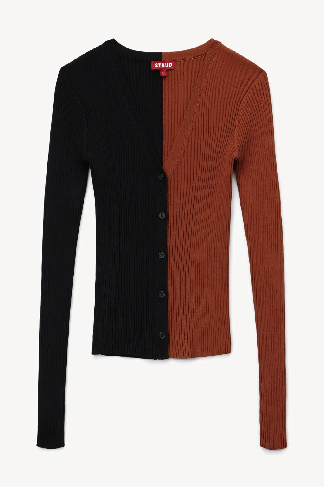 staud_cargo_sweater_tan_black_3.webp STAUD CARGO SWEATER TAN BLACK< Tops | Sweaters