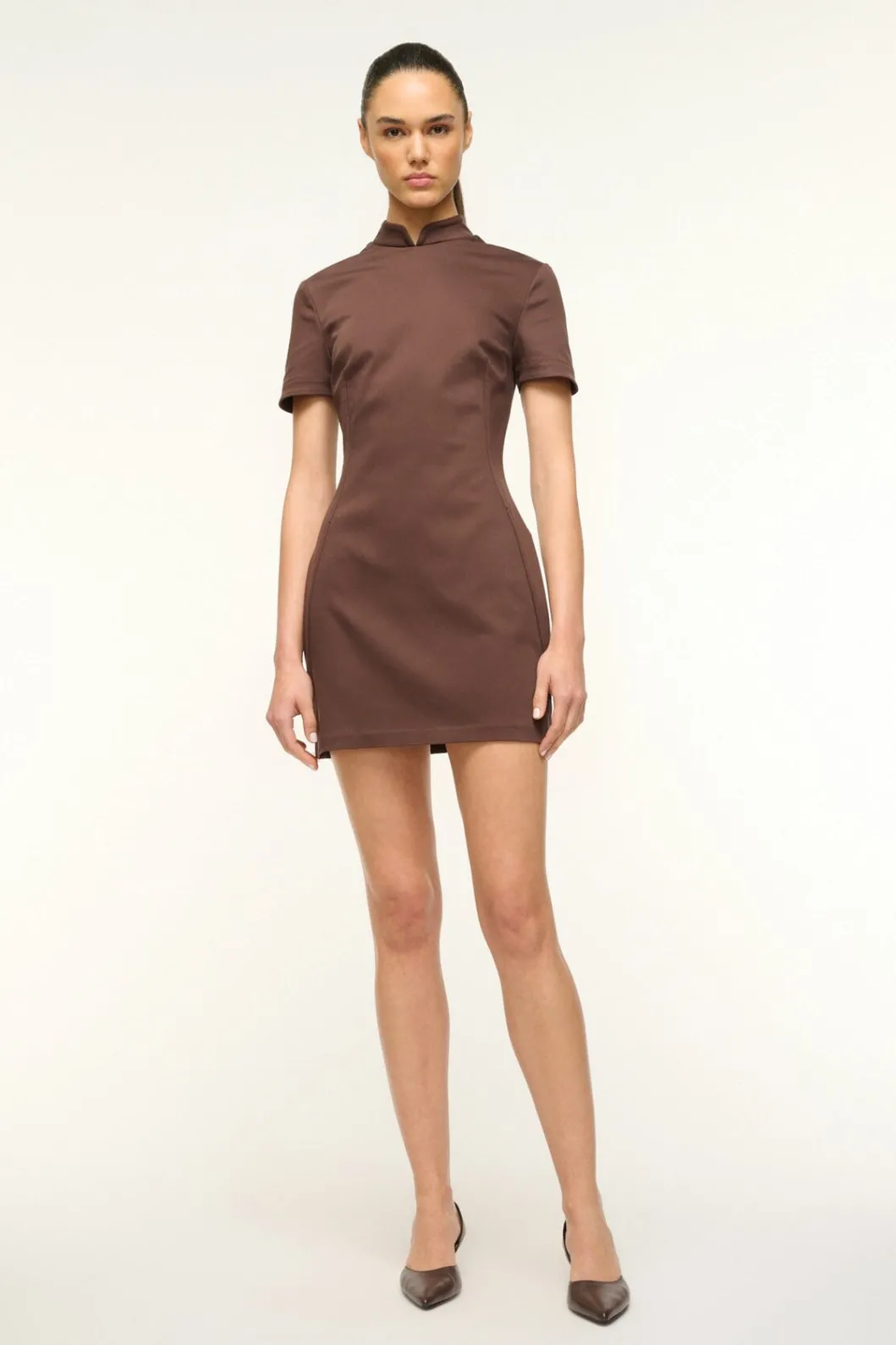STAUD CASS DRESS DARK CHOCOLATE< Mini Dresses | Dresses