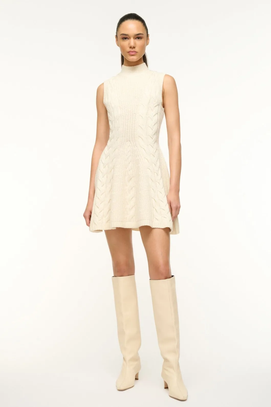 staud_charade_dress_ivory_2.webp STAUD CHARADE DRESS< Knit Dresses | Mini Dresses