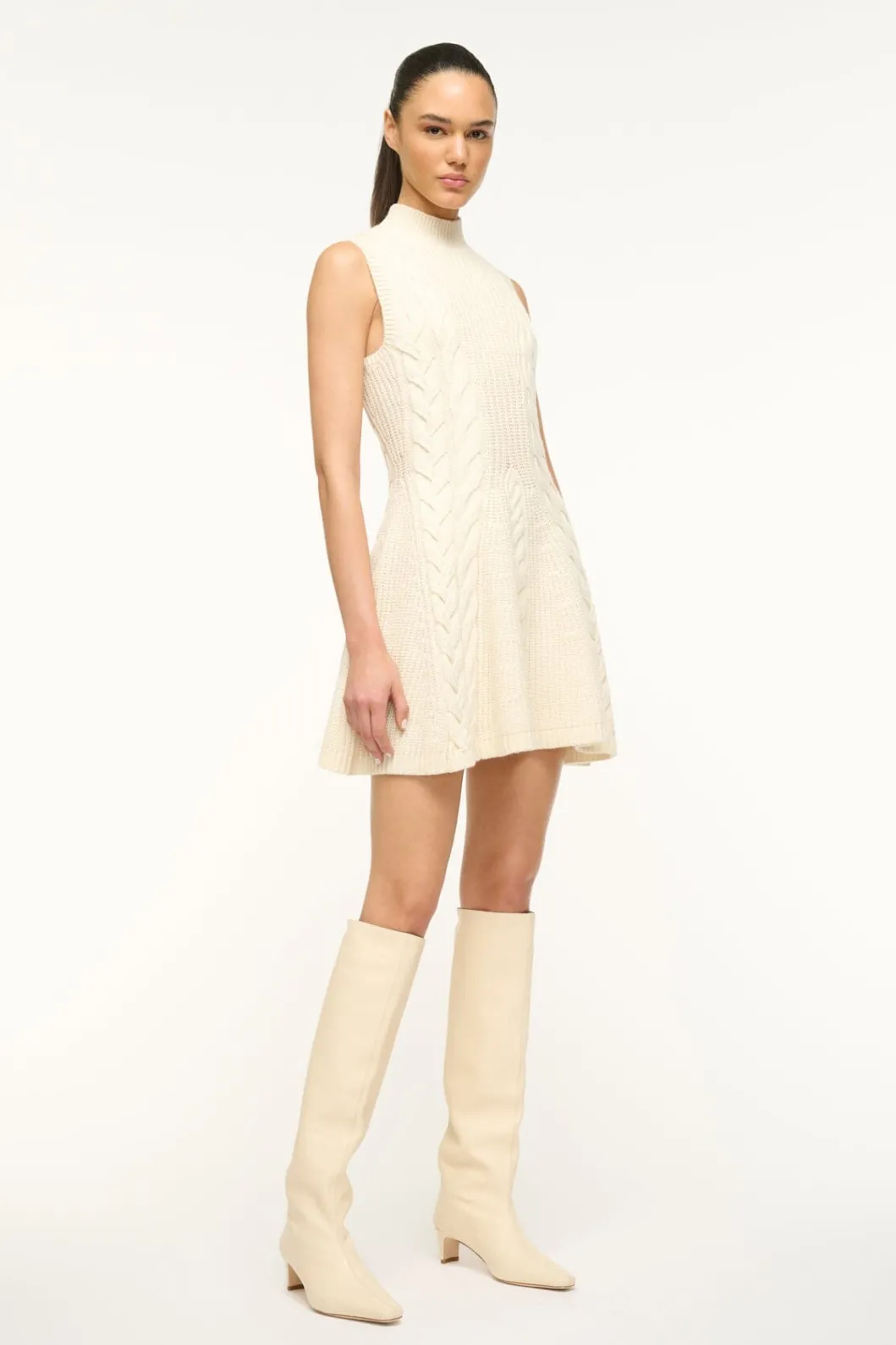 staud_charade_dress_ivory_5.webp STAUD CHARADE DRESS< Knit Dresses | Mini Dresses