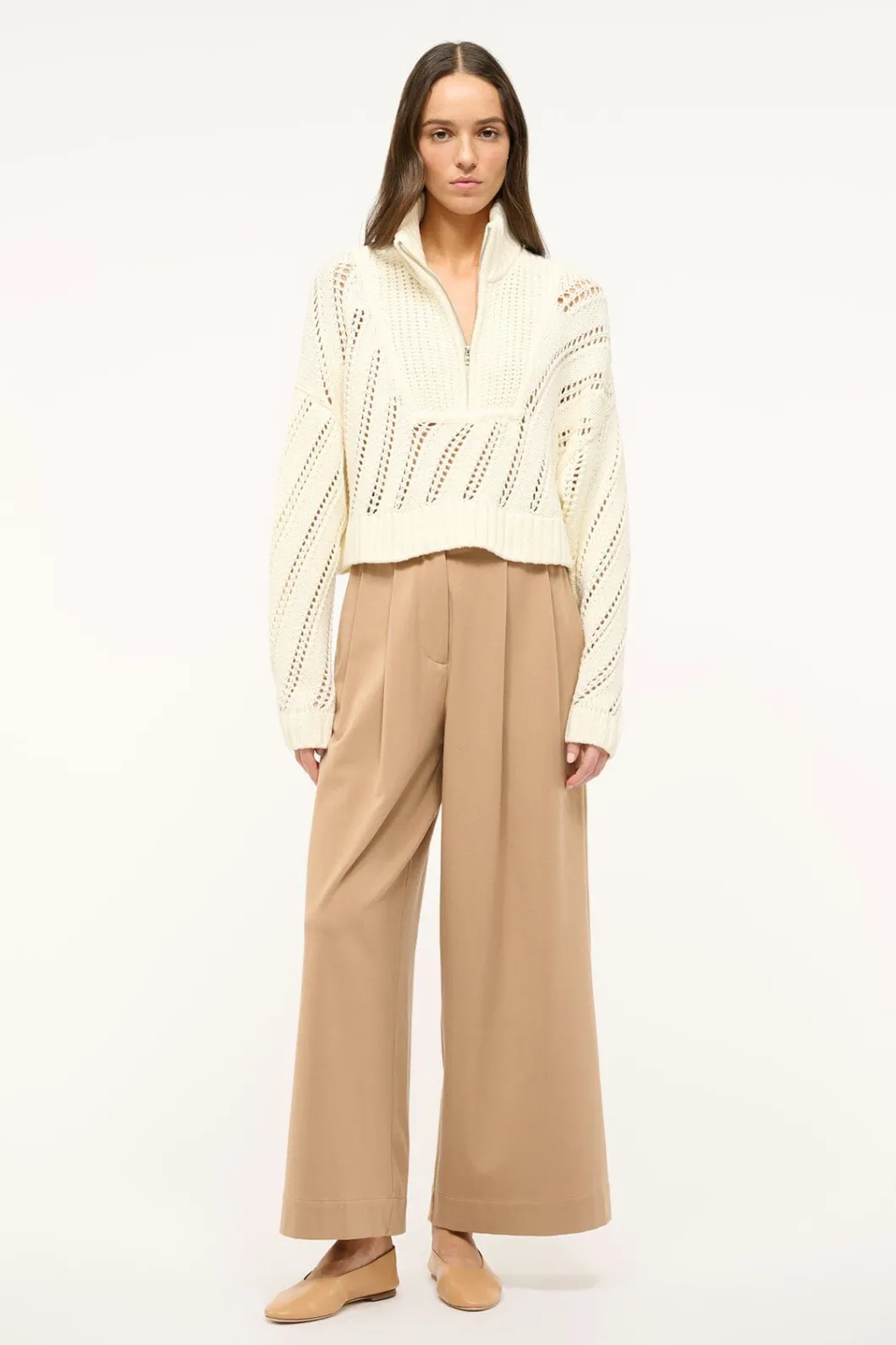 STAUD CROPPED HAMPTON SWEATER< Sweaters