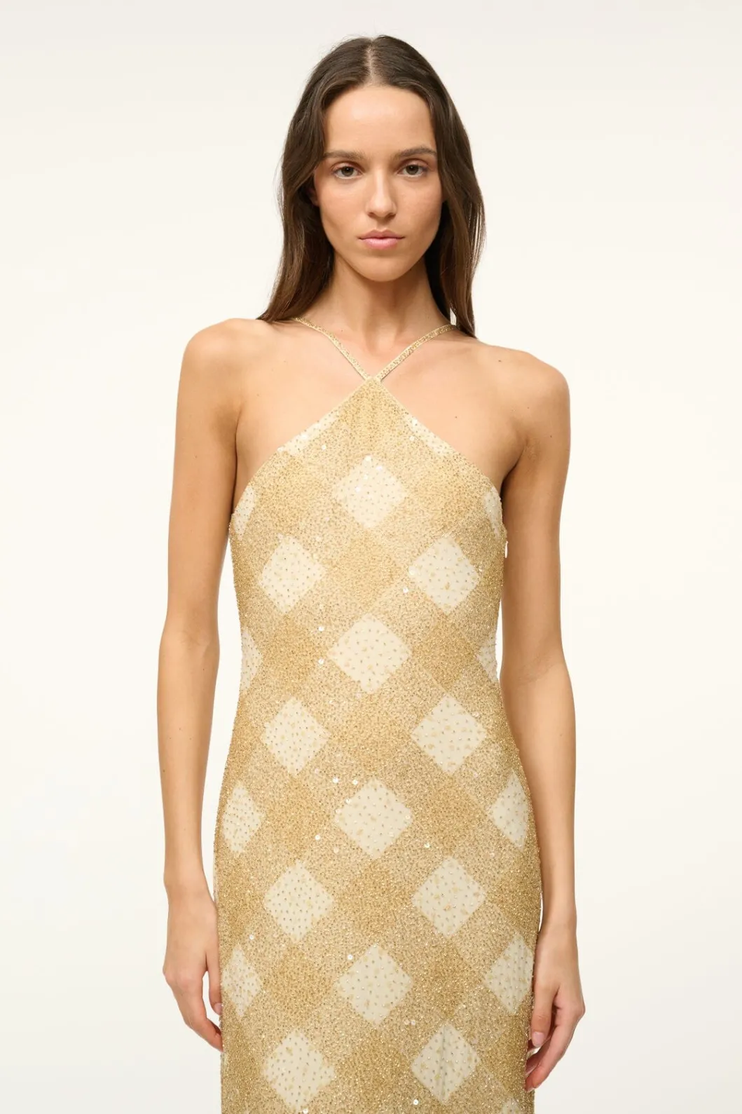 staud_cubism_dress_golden_hour_2.webp STAUD CUBISM DRESS GOLDEN HOUR< The Evening Edit | Maxi Dresses