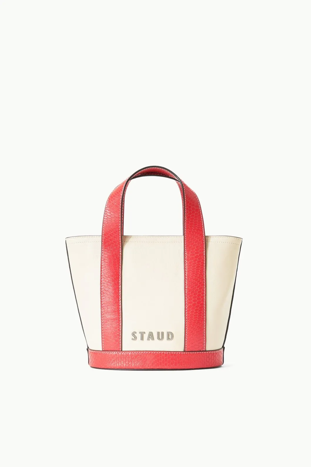 staud_custom_allora_mini_tote_cream_red_rose_2.webp STAUD CUSTOM ALLORA MINI TOTE CREAM RED ROSE< Totes | Custom Handbags