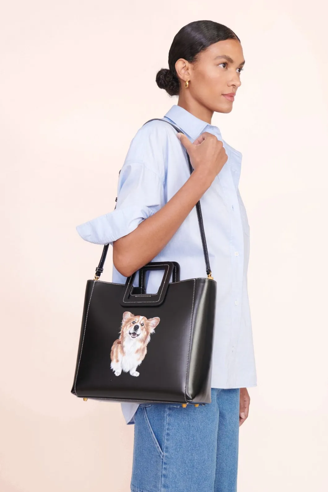 STAUD CUSTOM CLASSIC OVERSIZED SHIRT | OXFORD BLUE< Custom Clothing