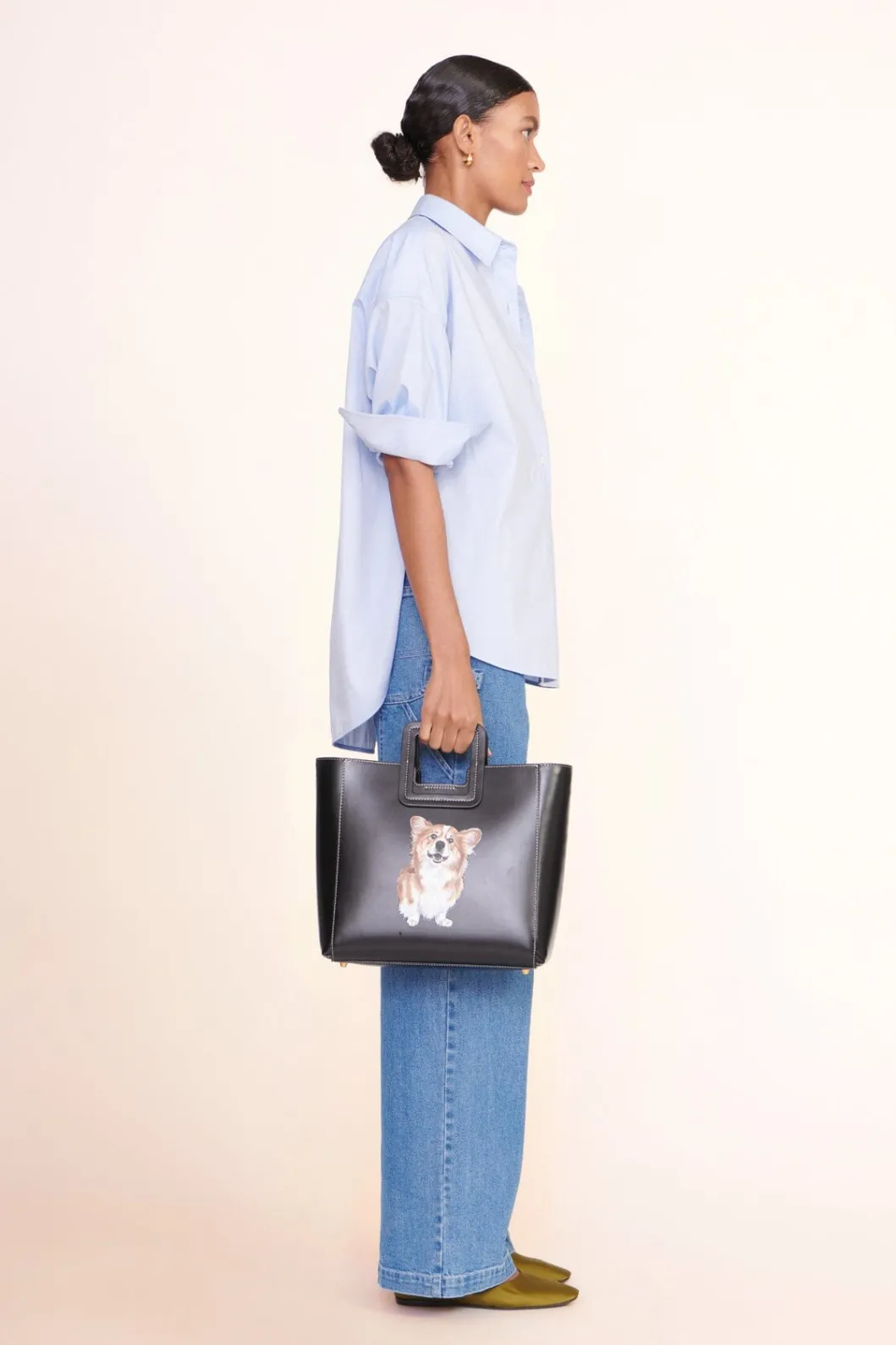 STAUD CUSTOM CLASSIC OVERSIZED SHIRT | OXFORD BLUE< Custom Clothing