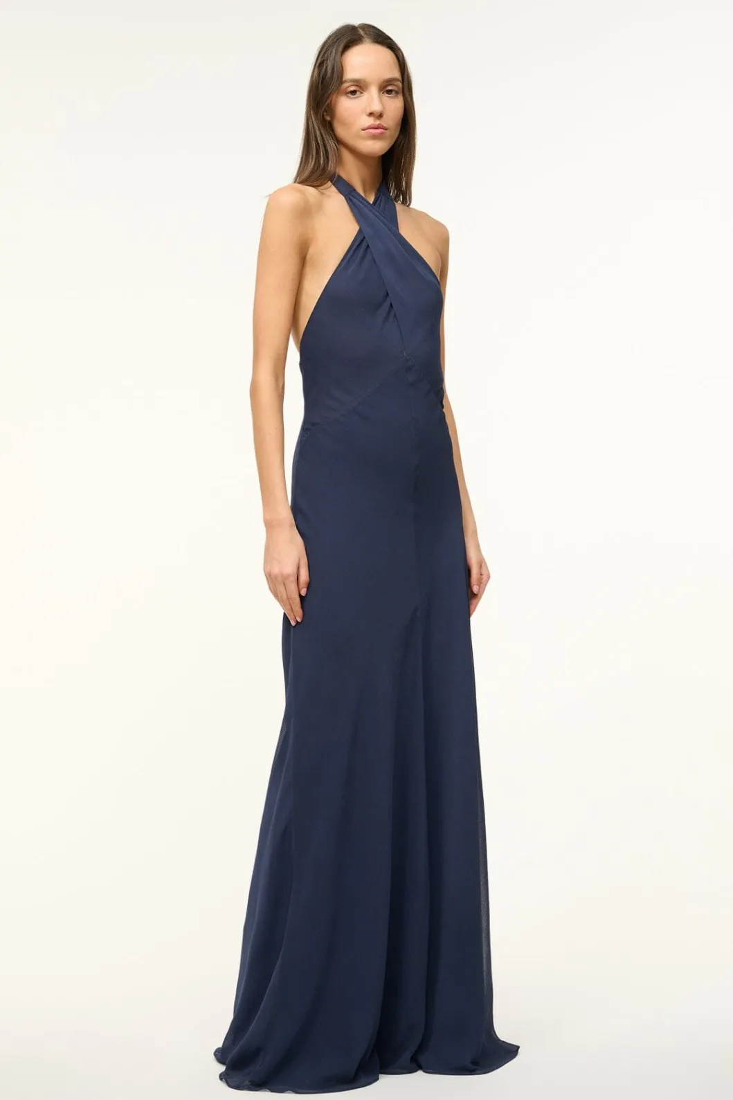 staud_dawn_dress_navy_3.webp STAUD DAWN DRESS< The Evening Edit