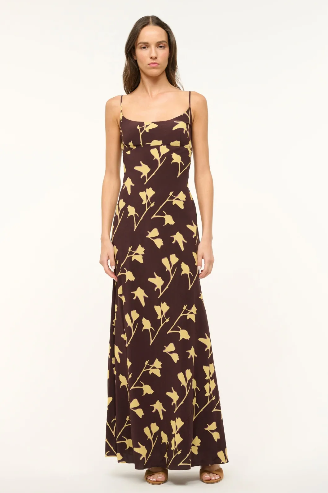 STAUD DINAH DRESS EARTH PRESSED FLORAL< The Evening Edit