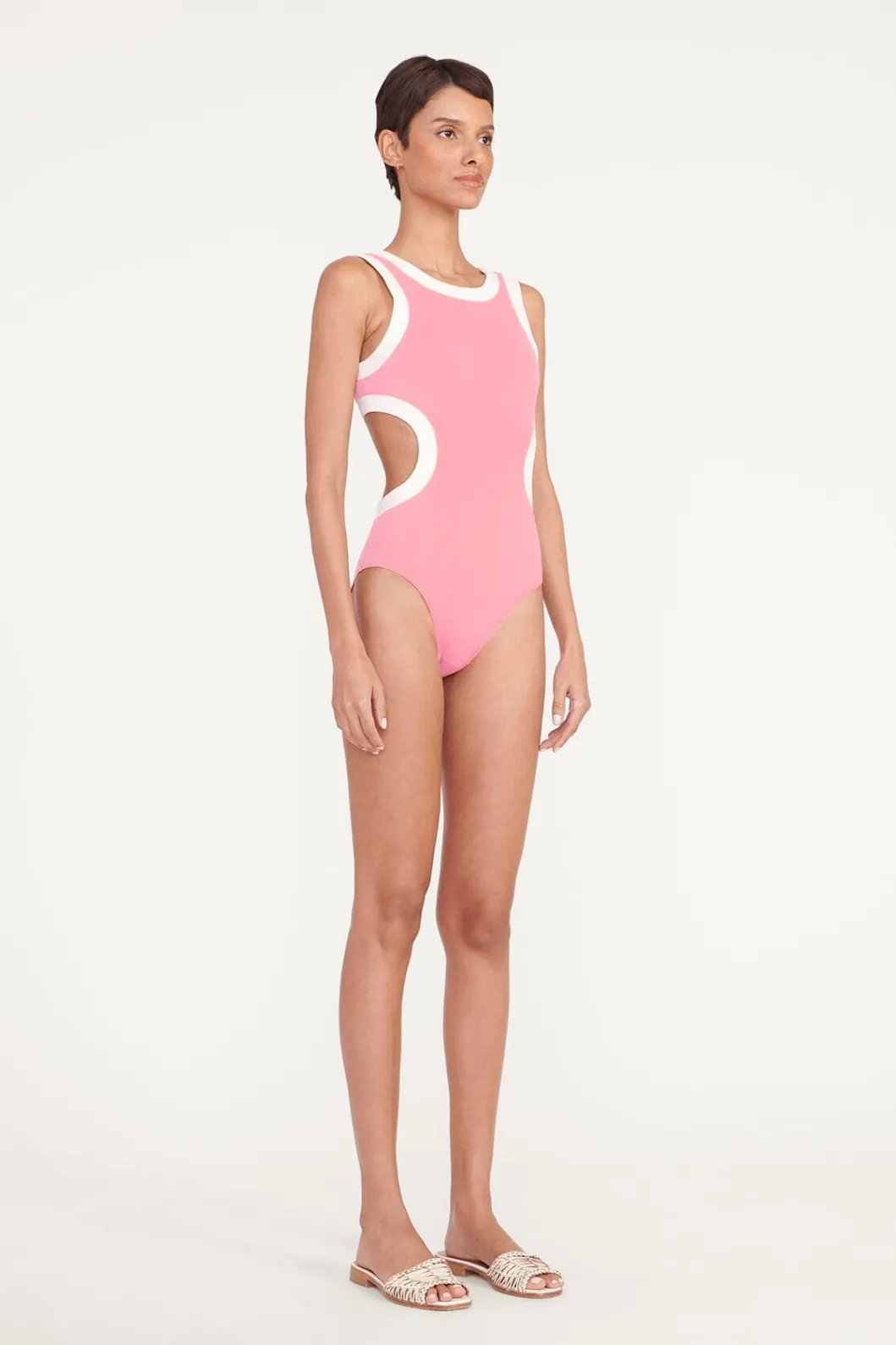 staud_dolce_one_piece_coral_pink_white_3.webp STAUD DOLCE ONE PIECE CORAL PINK WHITE< Swim | One Pieces
