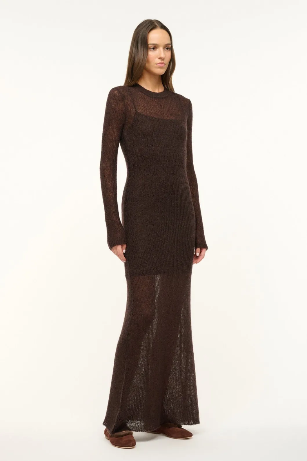 staud_eiza_dress_earth_2.webp STAUD EIZA DRESS< Knit Dresses | Maxi Dresses