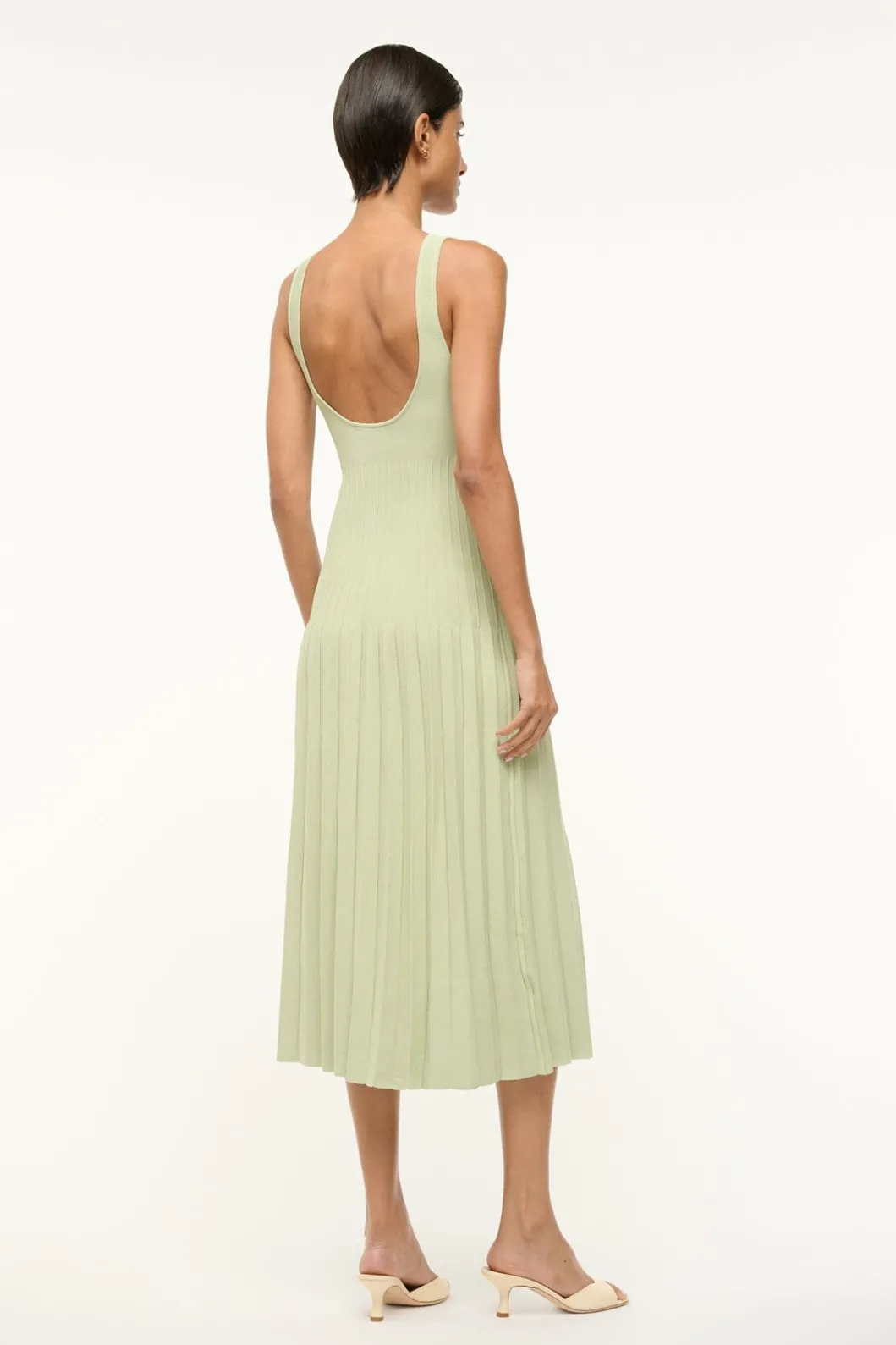 staud_ellison_dress_pale_jade_2.webp STAUD ELLISON DRESS PALE JADE< Knit Dresses | Midi Dresses