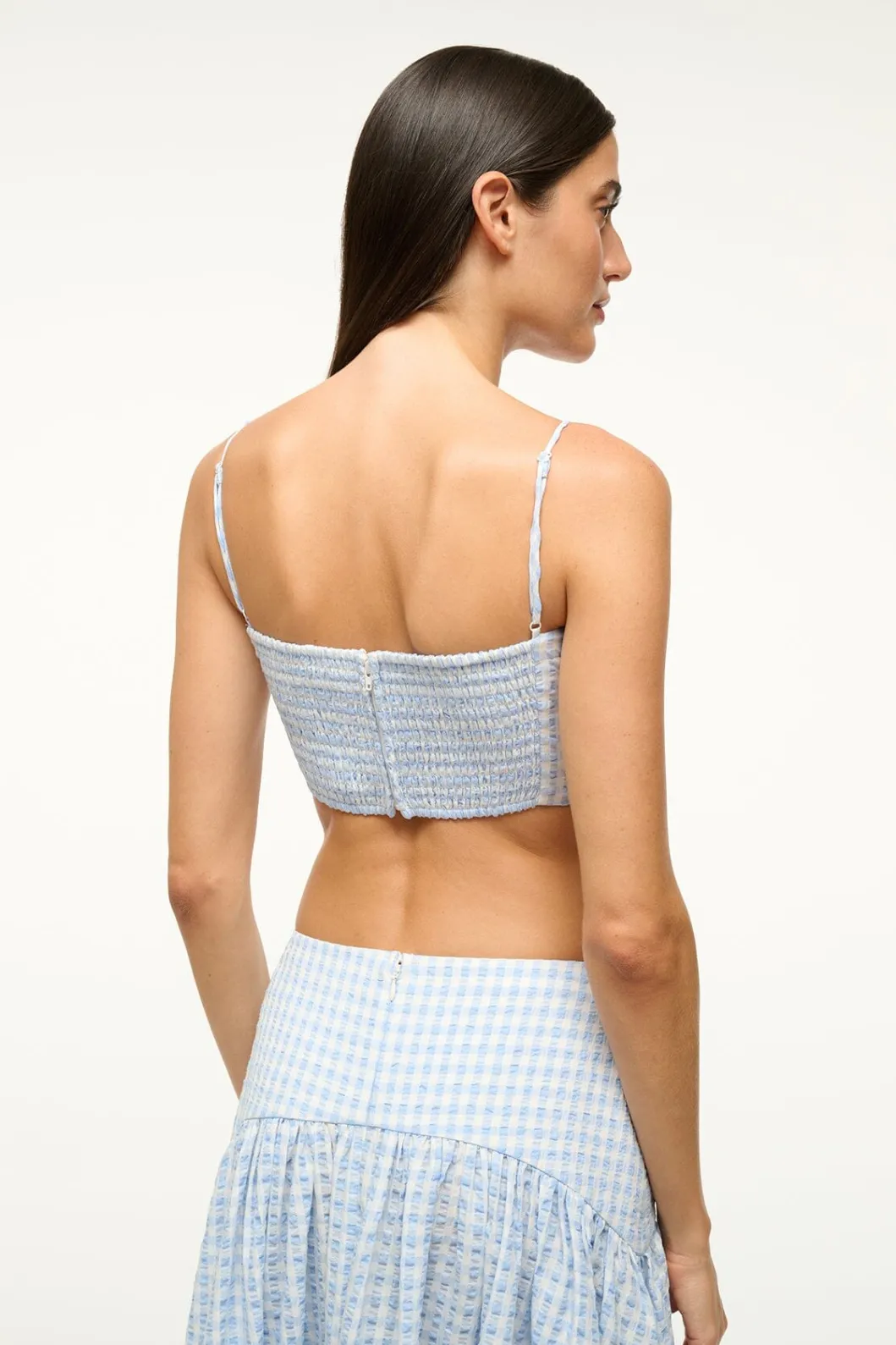 staud_federico_tank_sky_gingham_2.webp STAUD FEDERICO TANK SKY GINGHAM< Swim | Cover-ups