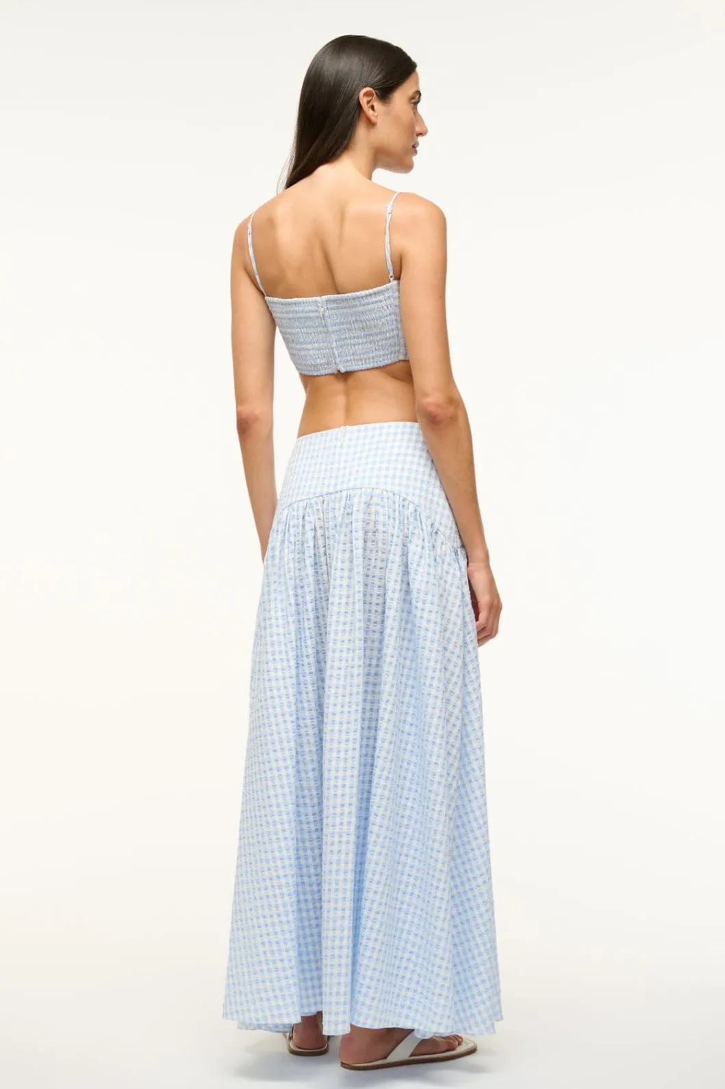 staud_federico_tank_sky_gingham_3.webp STAUD FEDERICO TANK SKY GINGHAM< Swim | Cover-ups