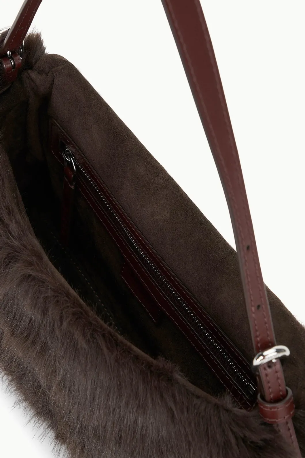 staud_harlow_faux_fur_bag_espresso_6.webp STAUD HARLOW FAUX FUR BAG< The Evening Edit | Shoulder