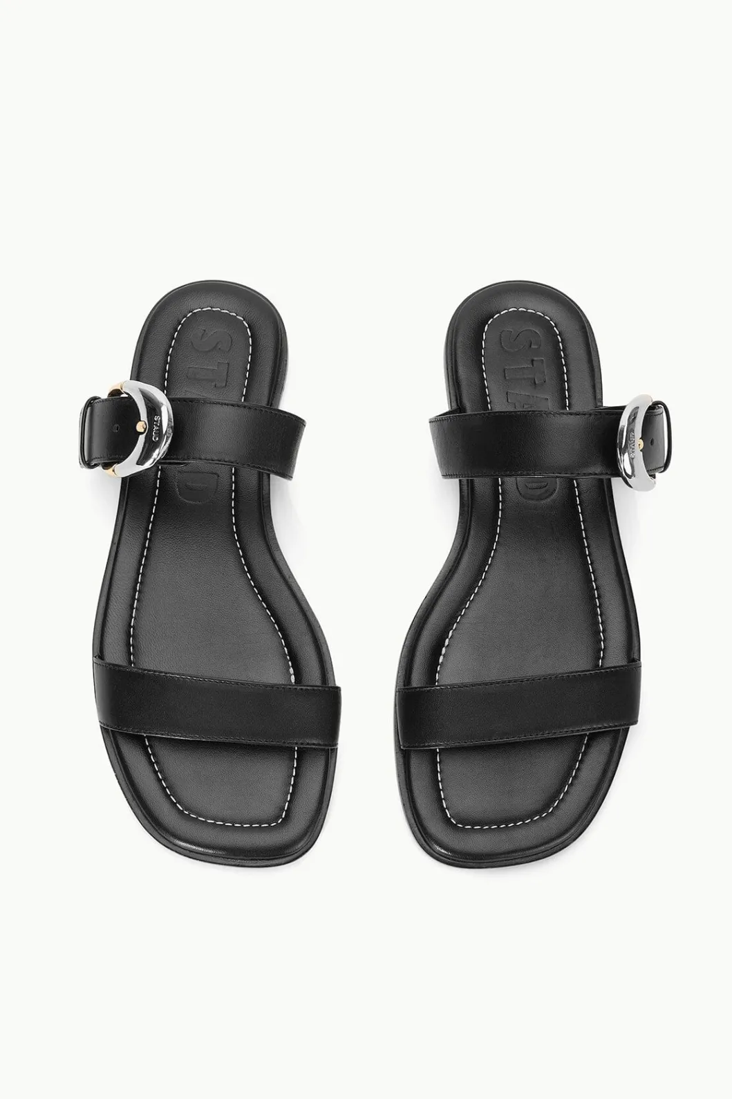 staud_harlow_flat_sandal_black_5-1.webp STAUD HARLOW FLAT SANDAL< Swim | Sandals