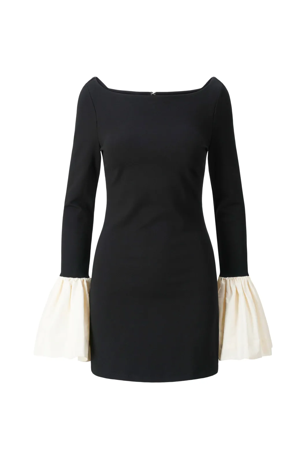 staud_hawthorne_dress_black_ivory_4.webp STAUD HAWTHORNE DRESS BLACK IVORY< The Evening Edit | Mini Dresses
