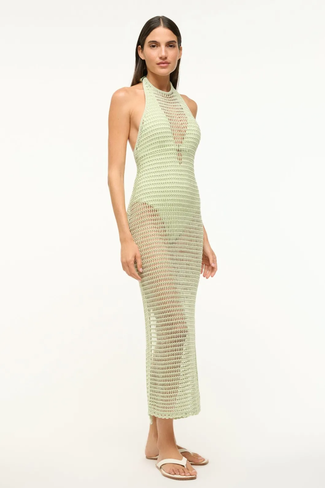 staud_jane_dress_pale_jade_2.webp STAUD JANE DRESS PALE JADE< Swim | Cover-ups