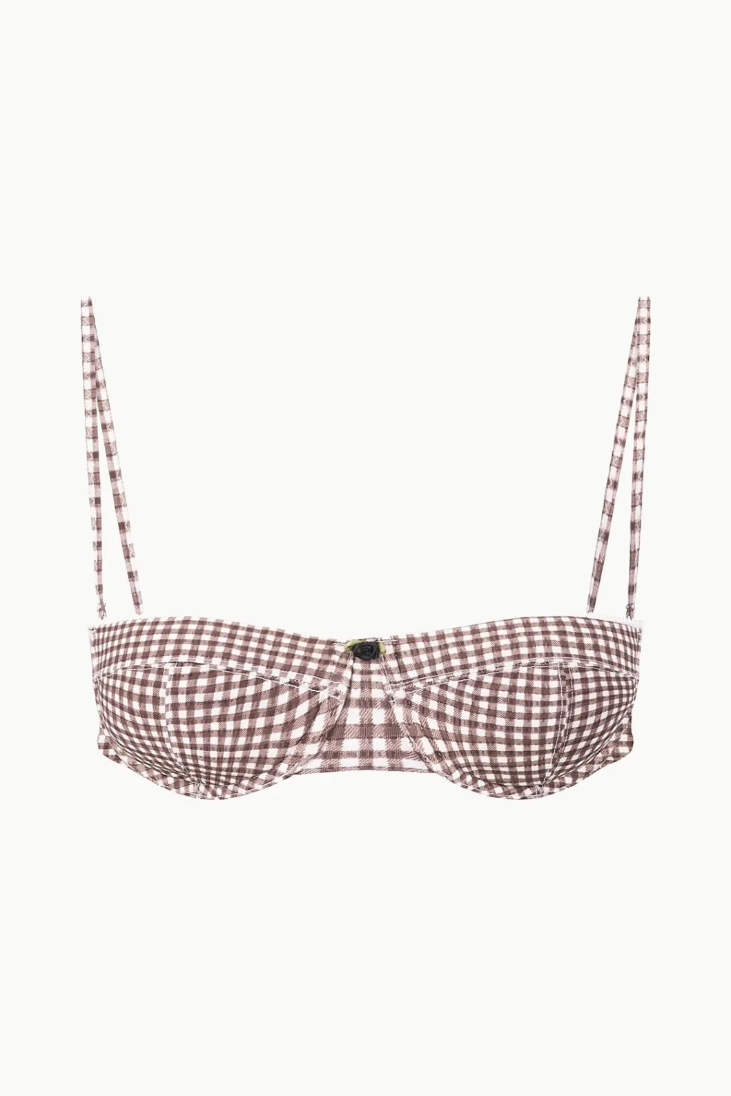staud_jo_balconette_bikini_top_dark_chocolate_micro_check_5.webp STAUD JO BALCONETTE BIKINI TOP DARK CHOCOLATE MICRO CHECK< Swim | Bikinis