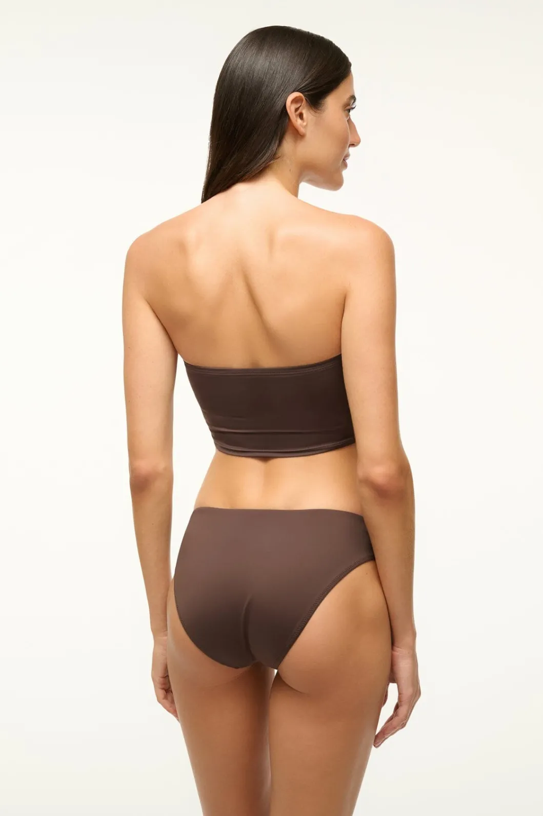 STAUD JUNO BIKINI TOP DARK CHOCOLATE< Swim | Bikinis