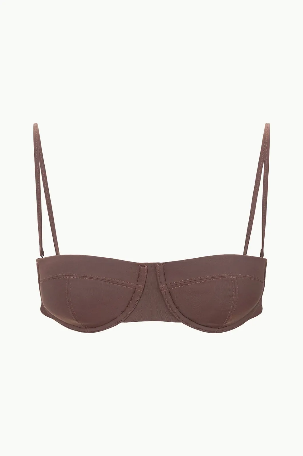 staud_juno_bikini_top_dark_chocolate_4.webp STAUD JUNO BIKINI TOP DARK CHOCOLATE< Swim | Bikinis