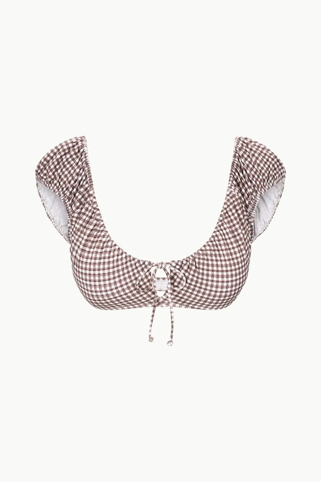 staud_jupiter_bikini_top_dark_chocolate_micro_check_5.webp STAUD JUPITER BIKINI TOP DARK CHOCOLATE MICRO CHECK< Swim