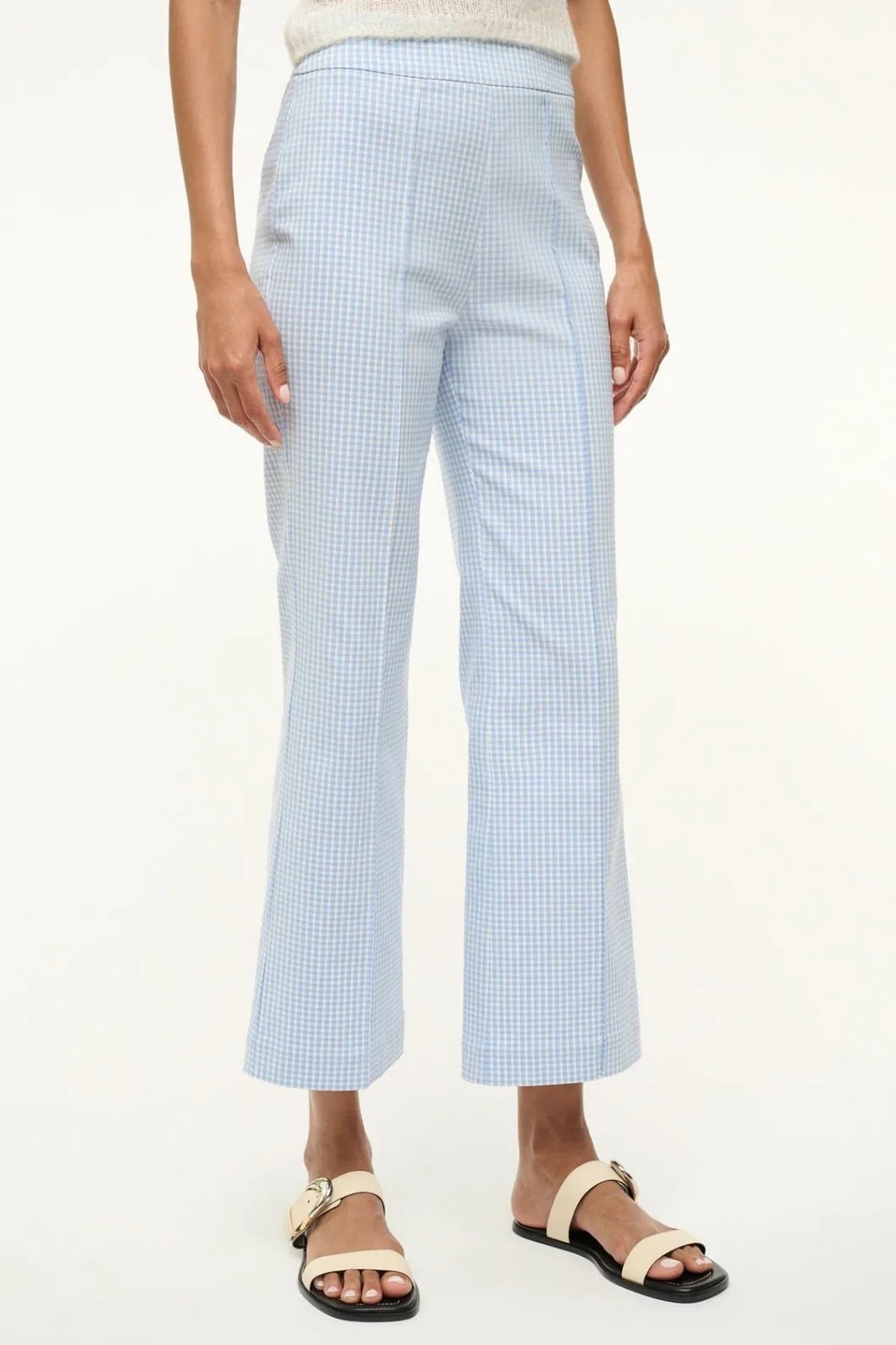 staud_knack_pant_sky_micro_check_2.webp STAUD KNACK PANT SKY MICRO CHECK< Pants & Shorts