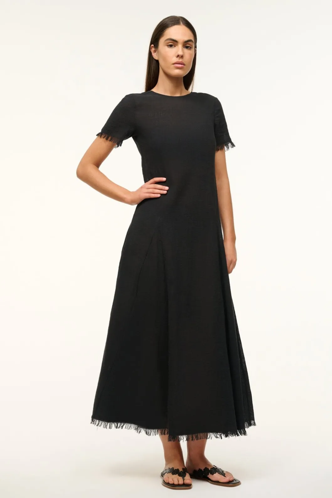 staud_le_havre_dress_black_2.webp STAUD LE HAVRE DRESS< Swim | Cover-ups