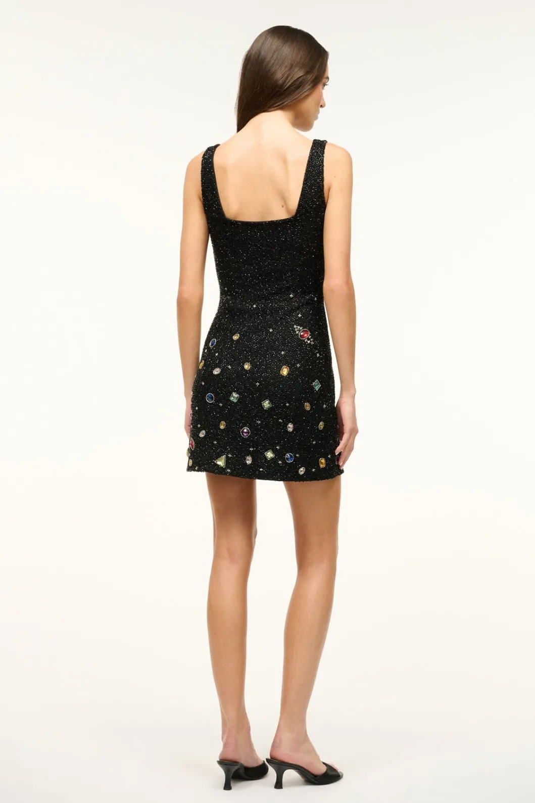 staud_le_sable_dress_black_celestial_3.webp STAUD LE SABLE DRESS BLACK CELESTIAL< The Evening Edit | Mini Dresses