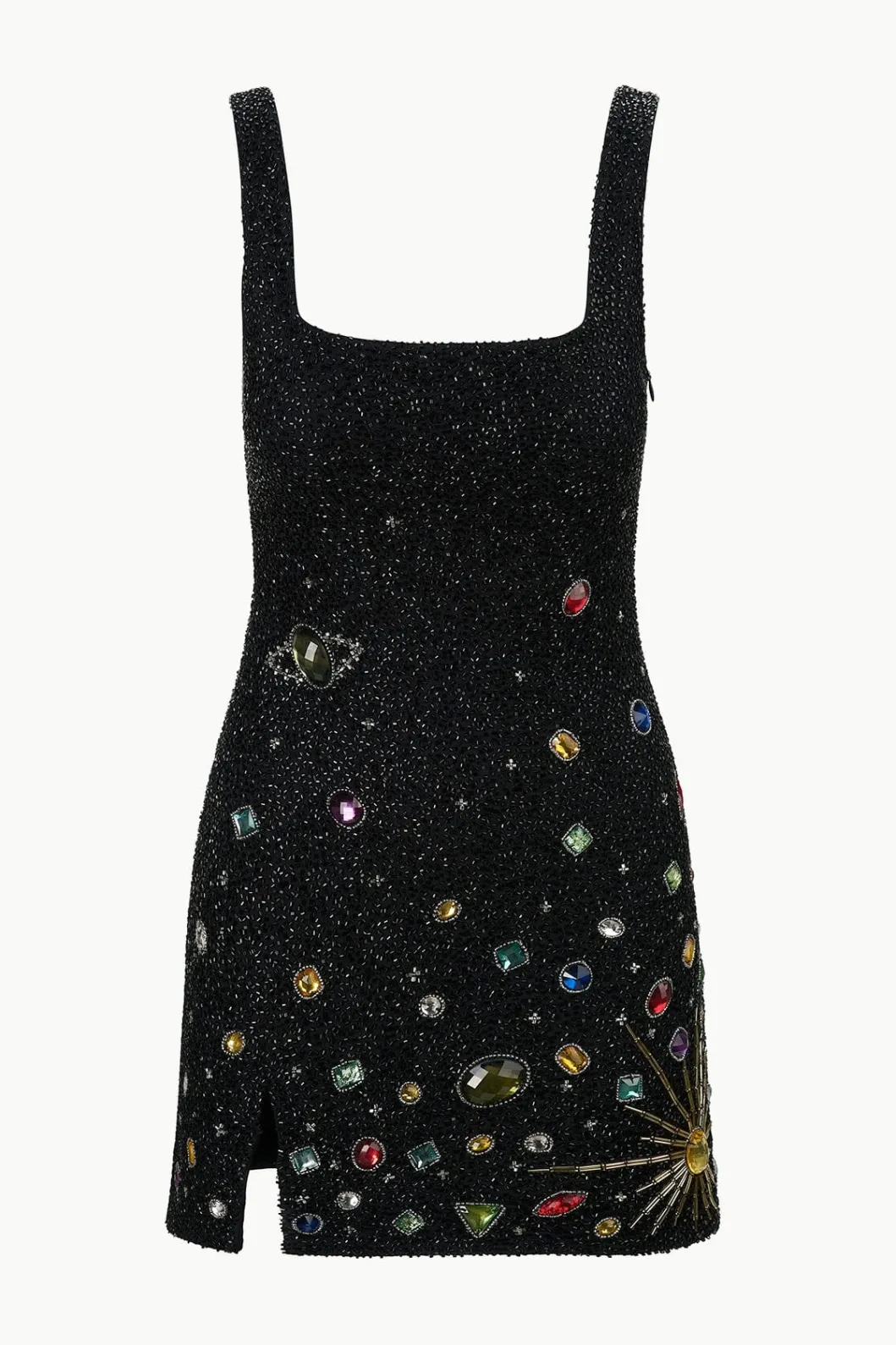 staud_le_sable_dress_black_celestial_4.webp STAUD LE SABLE DRESS BLACK CELESTIAL< The Evening Edit | Mini Dresses