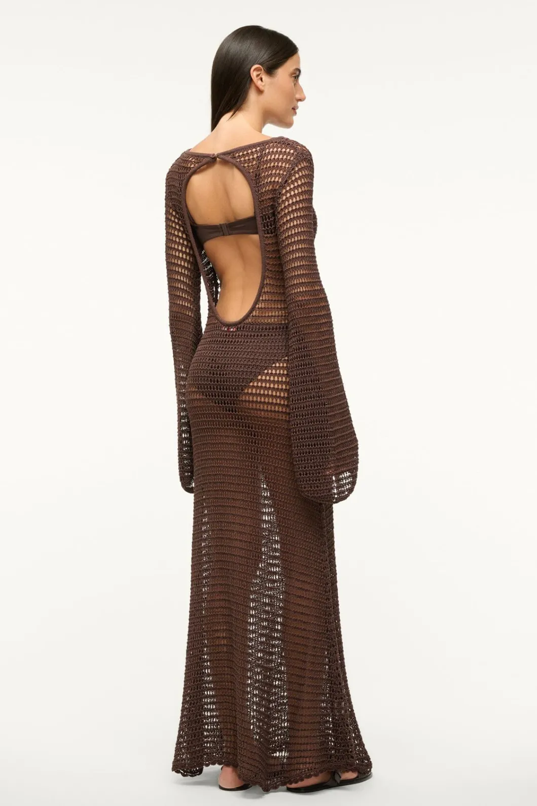 staud_lorena_dress_dark_chocolate_2.webp STAUD LORENA DRESS DARK CHOCOLATE< Swim | Cover-ups