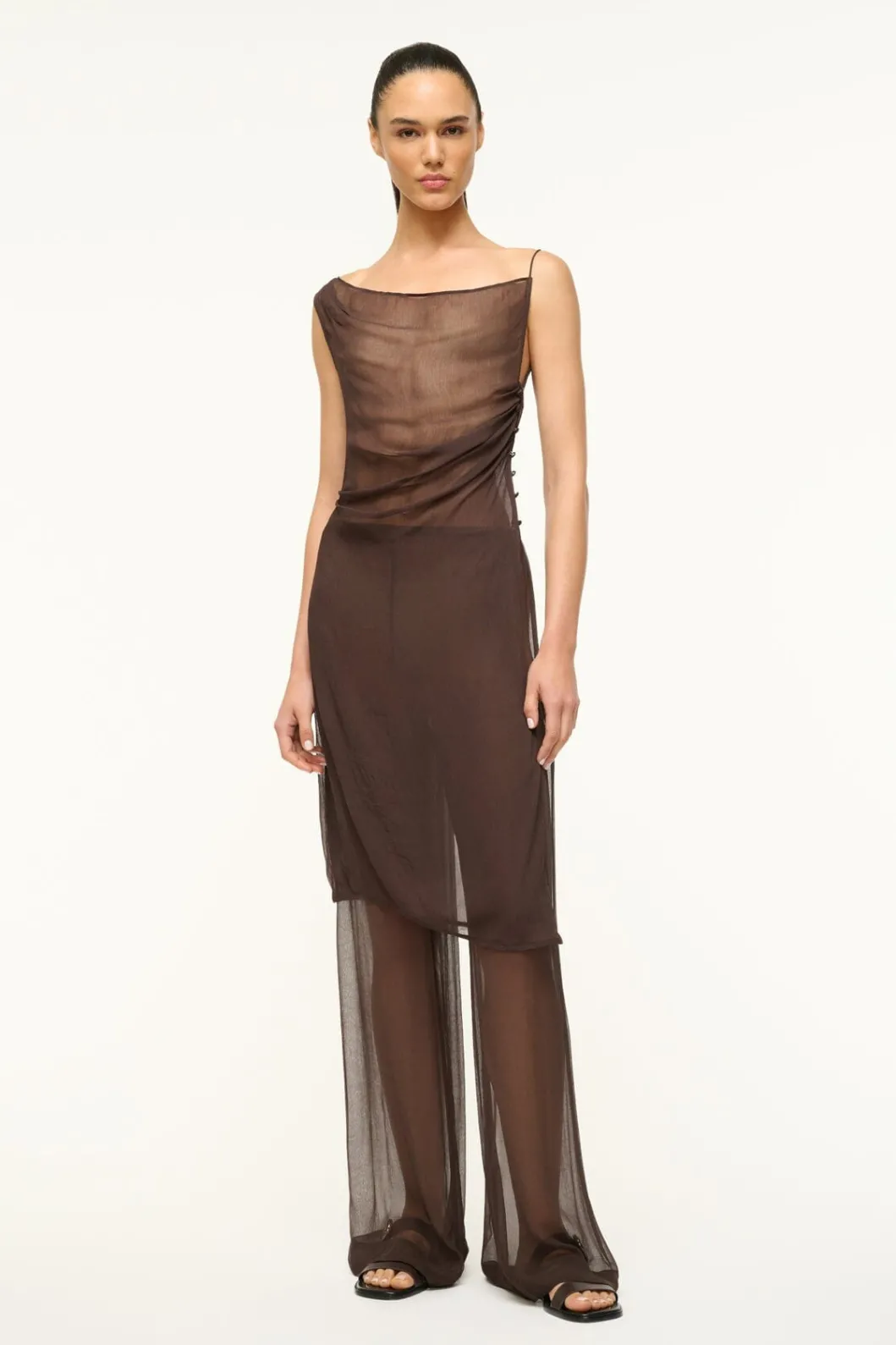 STAUD LUKE PANT DARK CHOCOLATE< Pants & Shorts | The Evening Edit