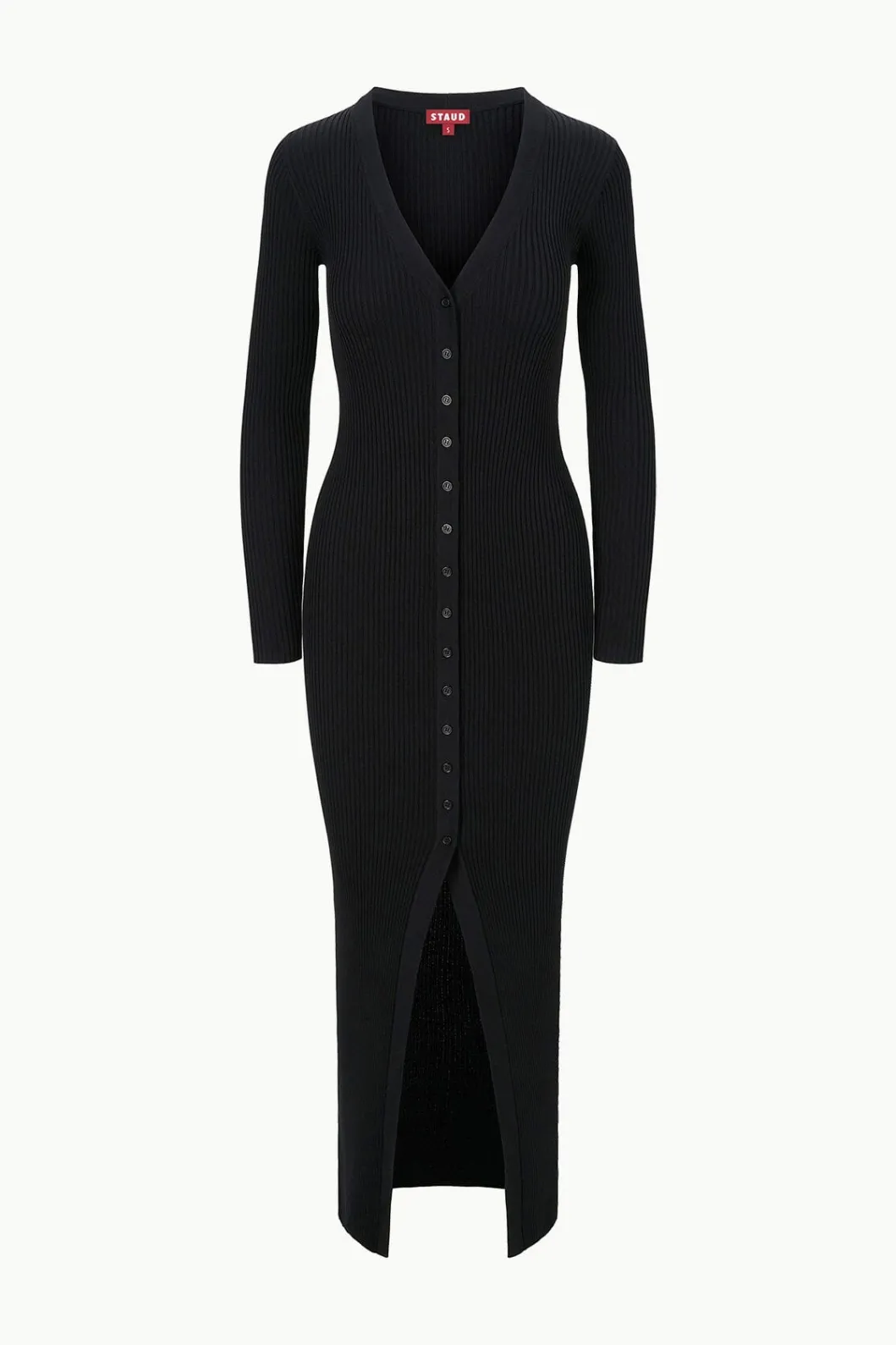 staud_maxi_shoko_sweater_black_4.webp STAUD MAXI SHOKO SWEATER< Knit Dresses | Maxi Dresses