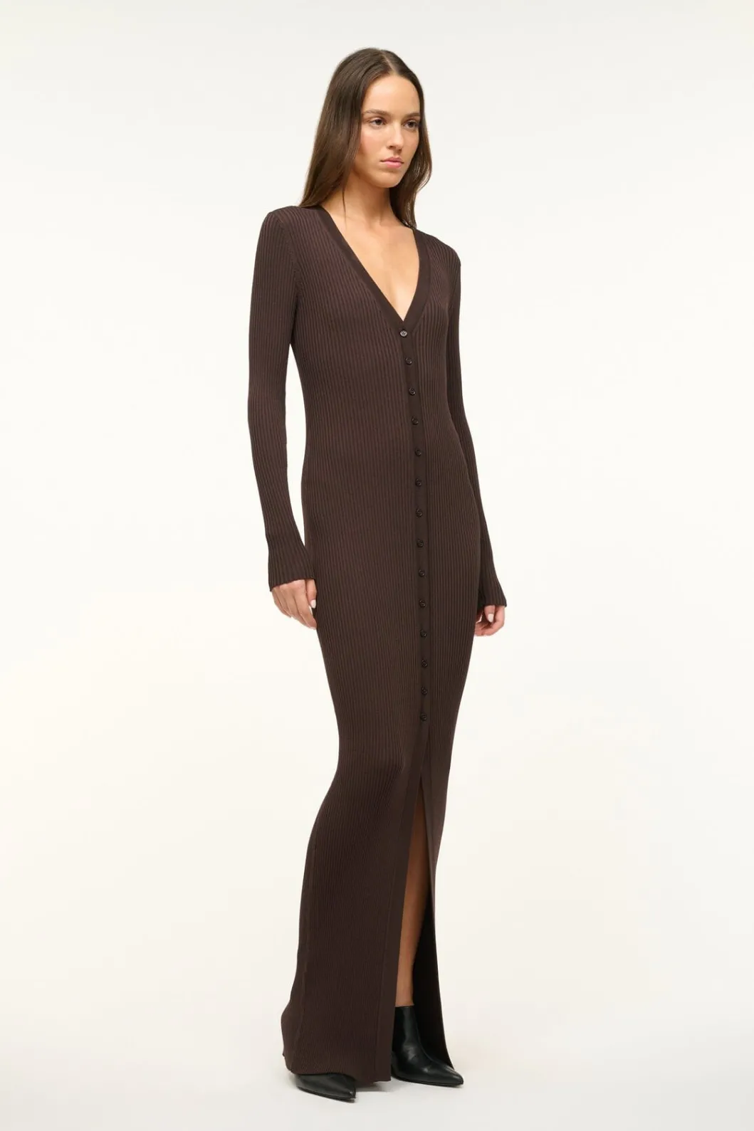 staud_maxi_shoko_sweater_earth_2-1.webp STAUD MAXI SHOKO SWEATER< Knit Dresses | Maxi Dresses