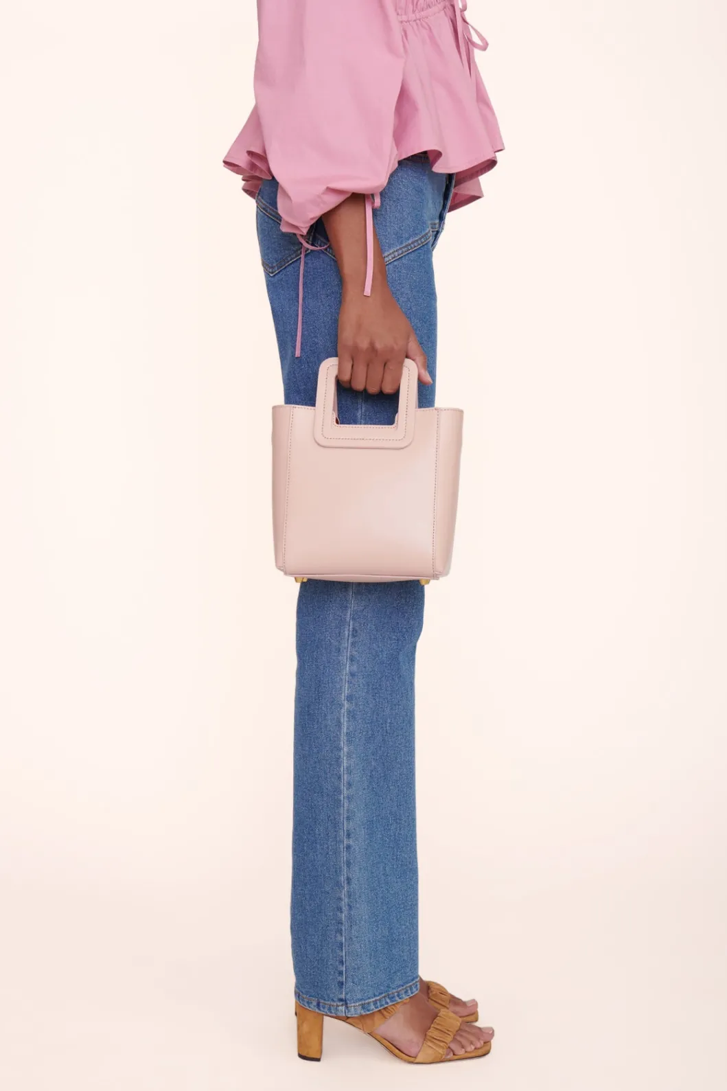 staud_mini_shirley_leather_bag__blush_6.webp STAUD MINI SHIRLEY LEATHER BAG | < Totes | Crossbody