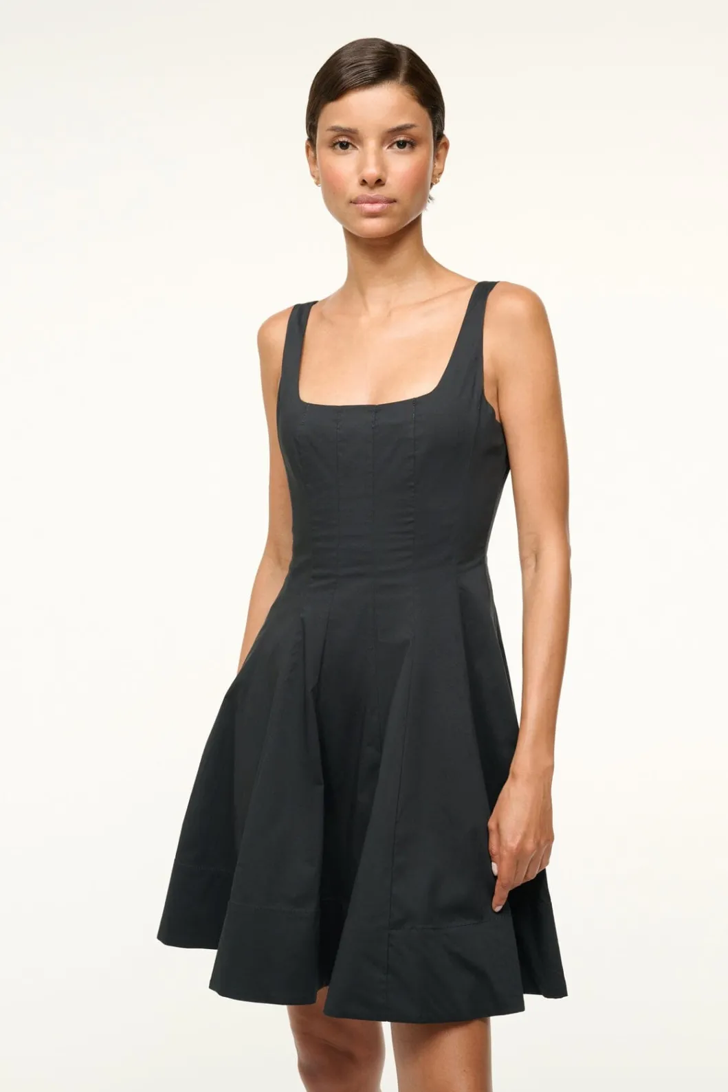 staud_mini_wells_dress_black_3.webp STAUD MINI WELLS DRESS< Mini Dresses | Dresses