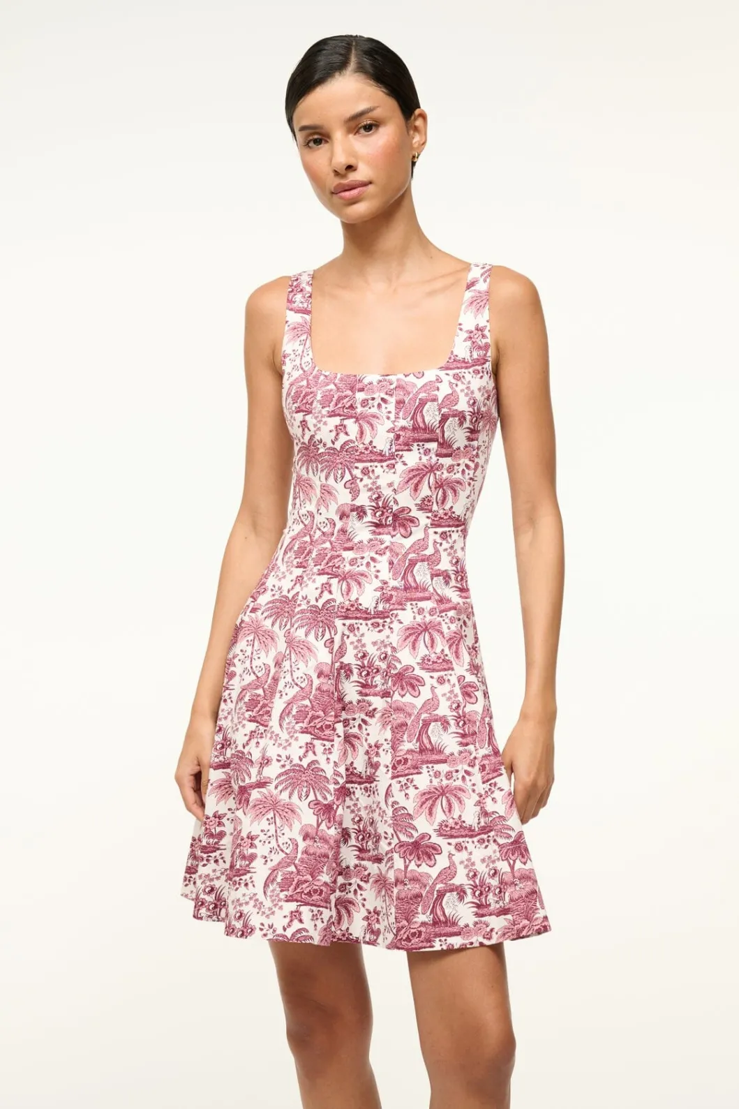 staud_mini_wells_dress_bordeaux_toile_3.webp STAUD MINI WELLS DRESS BORDEAUX TOILE< Mini Dresses | Dresses