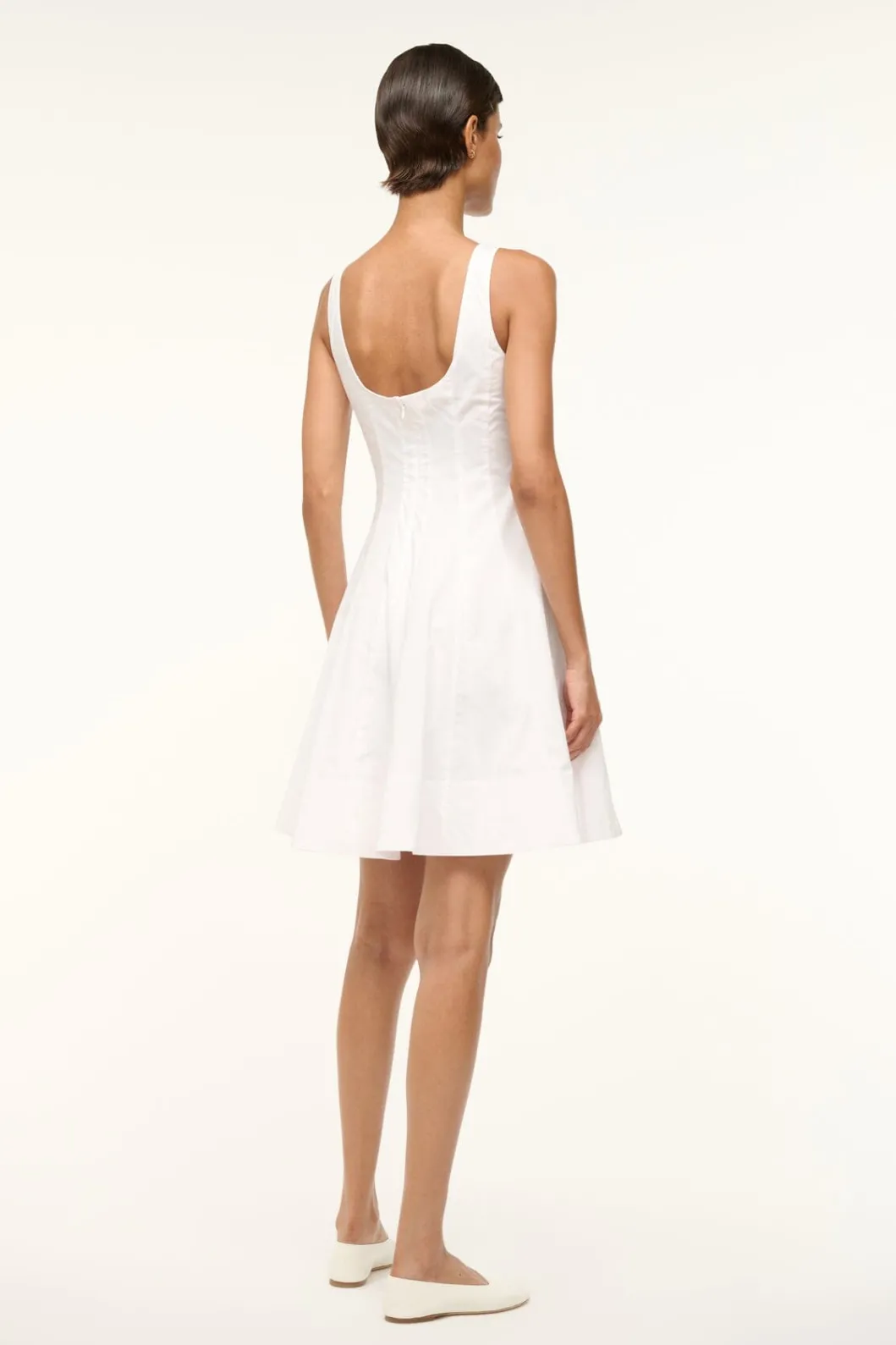 staud_mini_wells_dress_white_3.webp STAUD MINI WELLS DRESS< Mini Dresses | Dresses