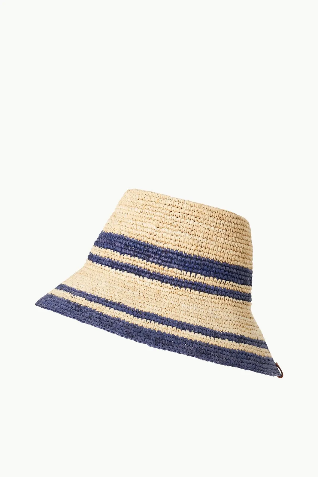 staud_rita_bucket_hat_natural_navy_2.webp STAUD RITA BUCKET HAT NATURAL NAVY< Swim | Accessories