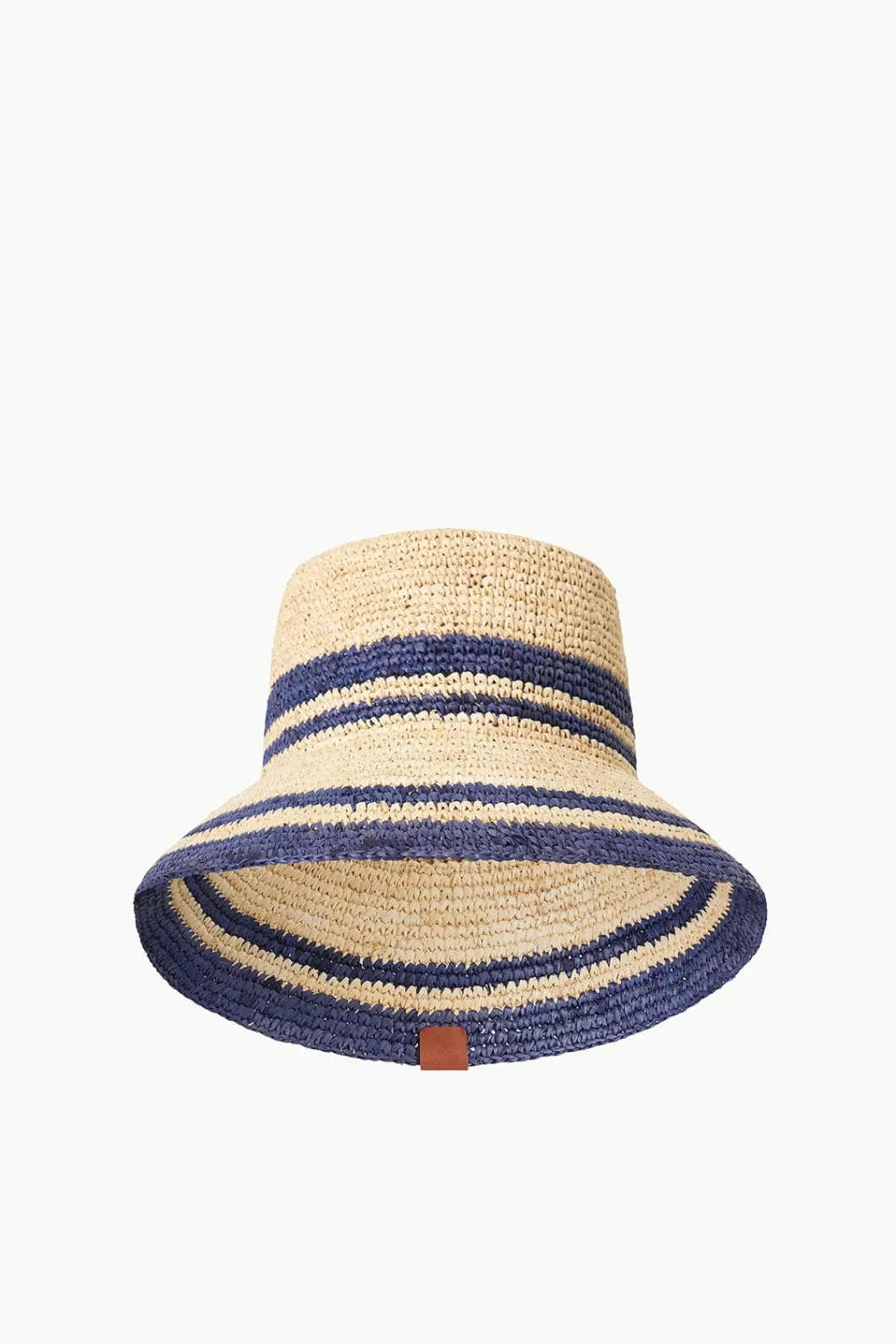 staud_rita_bucket_hat_natural_navy_3.webp STAUD RITA BUCKET HAT NATURAL NAVY< Swim | Accessories