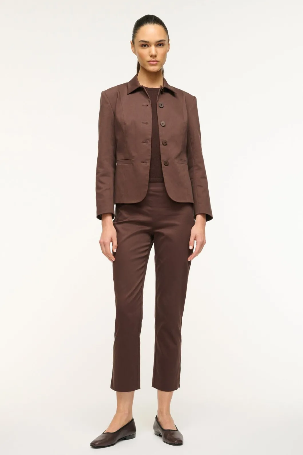 STAUD ROBERT JACKET DARK CHOCOLATE< Outerwear & Jackets